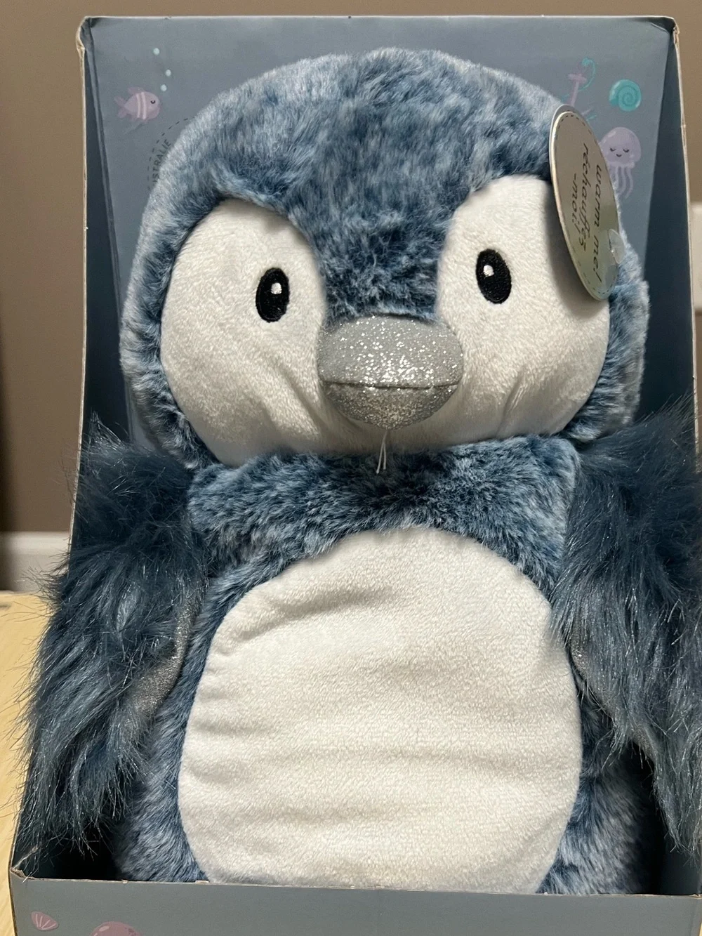 NIB Snuggle Buddy Heat & Hug Penguin Microwavable Plush Toy